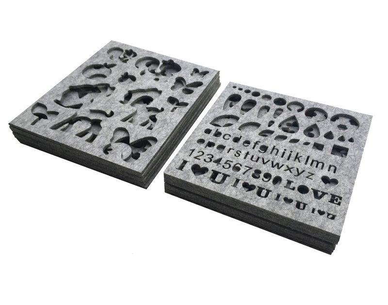 Hyamass 13-Pack Needle Felting Stencils & Applique Templates - Multi-Shape Floral/Animal Felt Molds for DIY Craft, Embroidery, and Wool Felting Projects - Image 5